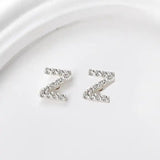 Sterling Sølv 925 Bogstav Ørestikkere - Uniq Perler - 1111490099