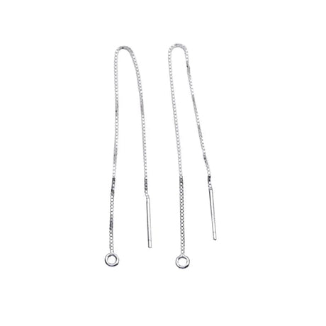 Sterling Sølv 925 Box Ørekæde - 90mm - Uniq Perler - 489372