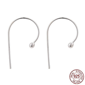 Sterling Silber 925 Creolen, (22x13,5mm) - Uniq Perler - 111648