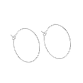 Sterling Silber 925 Creolen (30mm) - Uniq Perler - 0001489367