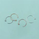 Sterling Sølv 925 Creoler - Med Stopper Perle (20mm) - Uniq Perler - 0001489376