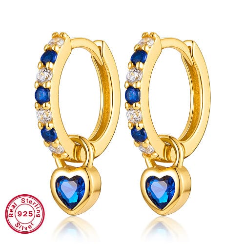 Sterling Sølv 925 Creoler Med Zirkonia Vedhæng - Uniq Perler - 440849