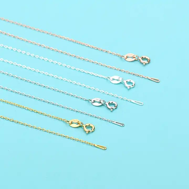 Sterling Sølv 925 Halskæde – 45cm - Uniq Perler - 21345555