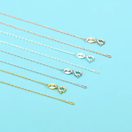 Sterling Sølv 925 Halskæde – 45cm - Uniq Perler - 21345555