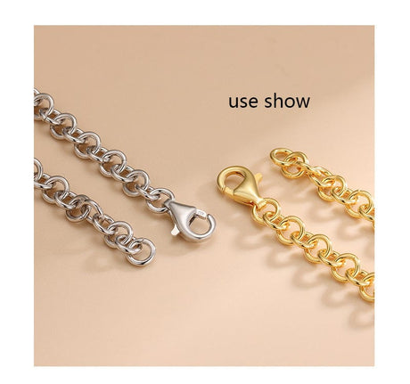 Sterling Sølv 925 Karabin Lås, Forgyldt, 9mm - Uniq Perler - 0001489340