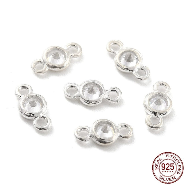 Sterling Sølv 925 Mellemleds Connector, 7,4x3,8mm - Uniq Perler - 114413