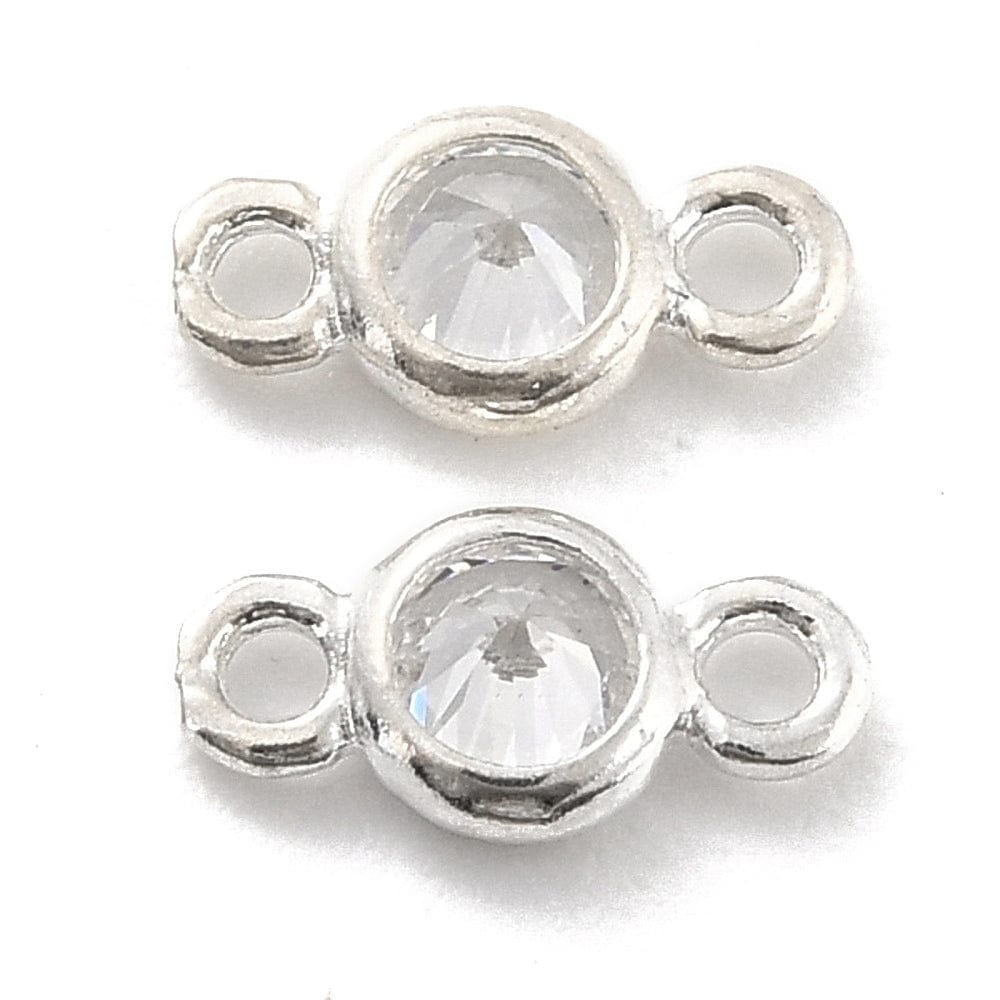 Sterling Sølv 925 Mellemleds Connector, 7,4x3,8mm - Uniq Perler - 114413