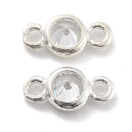 Sterling Sølv 925 Mellemleds Connector, 7,4x3,8mm - Uniq Perler - 114413