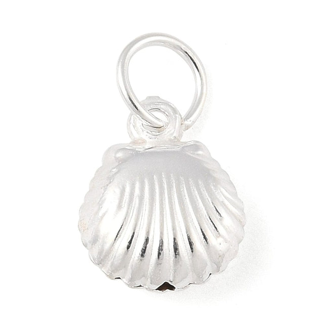 Sterling Sølv 925 musling Vedhæng,(13,5x8 mm) - Uniq Perler - 114994