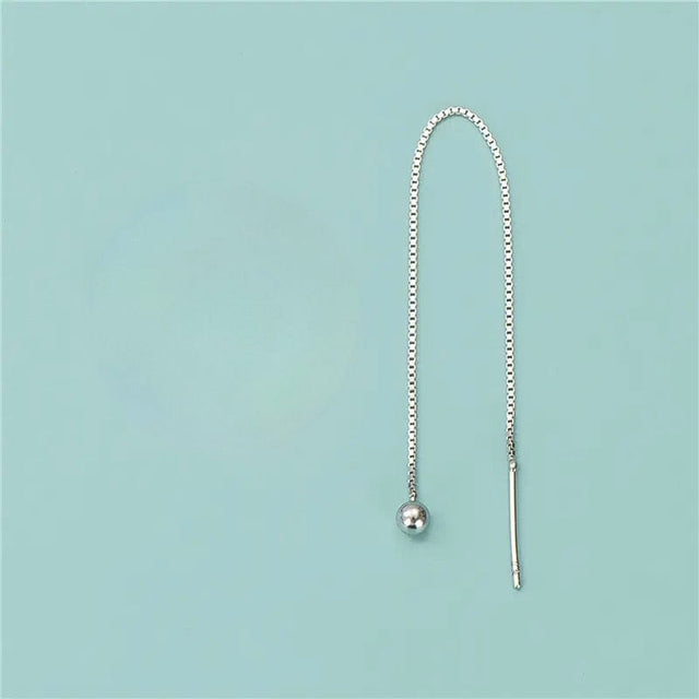 Sterling Sølv 925 Ørekæde Med Stopper – (90mm) - Uniq Perler - 153833