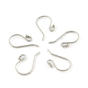 Sterling Silber 925 Ohrhaken Mit Kugel, (19mm) - Uniq Perler - 489370