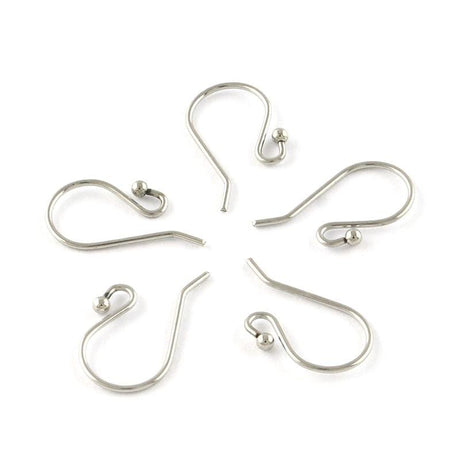 Sterling Sølv 925 Ørekrog Med Kugle, (19mm) - Uniq Perler - 489370