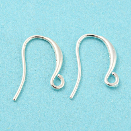 Sterling Sølv 925 Ørekroge, (17mm) - Uniq Perler - 113071