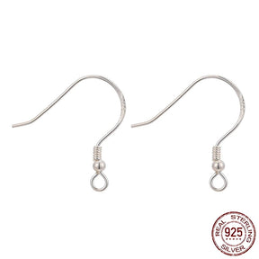 Sterling Silber 925 Ohrhaken, (19mm) - Uniq Perler - 111705