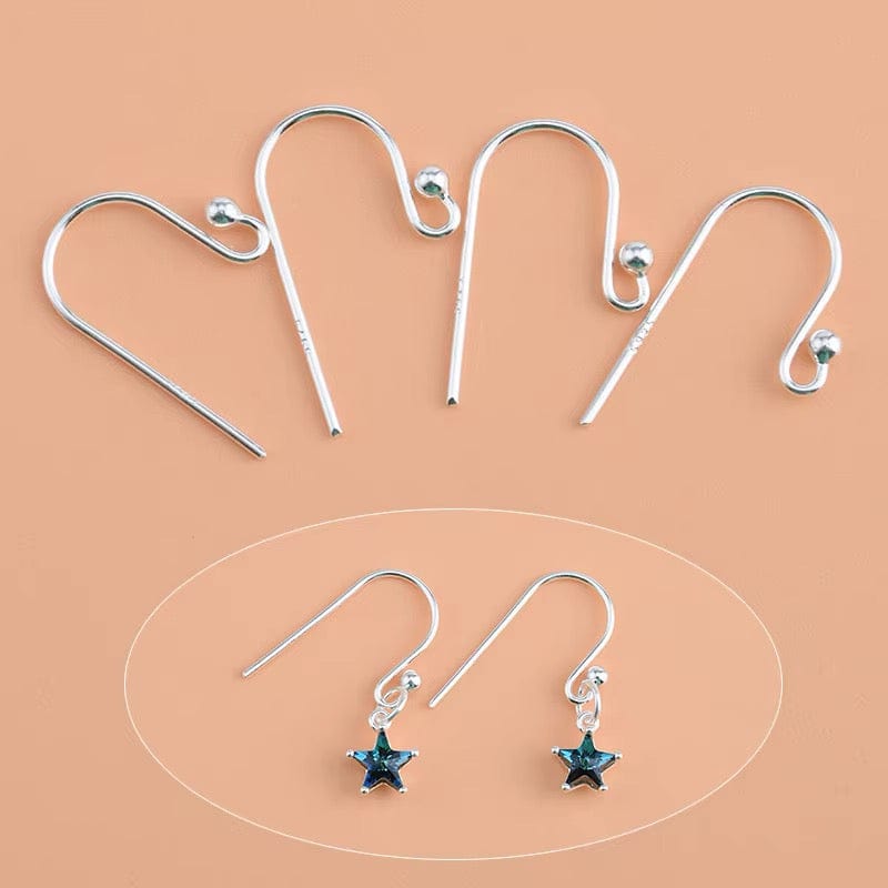 Sterling Sølv 925 Ørekroge, (19mm) - Uniq Perler - 989348