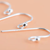 Sterling Sølv 925 Ørekroge, (19mm) - Uniq Perler - 989348