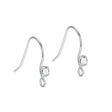 Sterling Sølv 925 Ørekroge Med Klar Zirkonia Sten - Uniq Perler - 614291