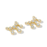 Sterling Sølv 925 Ørestikkere Med Zirkonia Sten, Forgyldt, Ca. 8mm - Uniq Perler - 1111490127