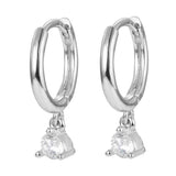 Sterling Sølv Creoler Med Vedhæng - Uniq Perler - 1111490063