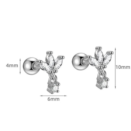 Sterling Sølv Ørestikker Med Lille Vedhæng - Uniq Perler - 1111490131