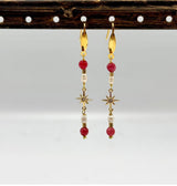 Stjerne Mellemled/Link Med Zirkonia Sten, Forgyldt, 11,5x8,5mm, 2 stk. - Uniq Perler - 114391