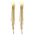 Stjerne Ørestikker med Kæde – Langtidsholdbar 18K Forgyldt (80mm) - Uniq Perler - 
