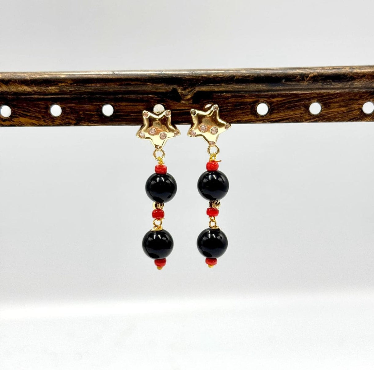 Stjerne Ørestikkere Med Klare Zirkonia Sten, Forgyldt, 13x11mm - Uniq Perler - 139841