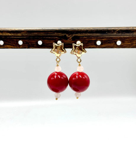 Stjerne Ørestikkere Med Klare Zirkonia Sten, Forgyldt, 13x11mm - Uniq Perler - 139841