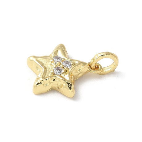 Stjerne Vedhæng, 18K Langtidsholdbar Forgyldt, (13,5x15,5mm) - Uniq Perler - 792848