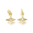 Stjerne Vedhæng Med Zirkonia Sten, 18K Langtidsholdbar Forgyldt, (7x9mm) - Uniq Perler - 114736