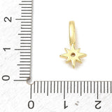 Stjerneformet Vedhæng Med Zirkonia – Langtidsholdbar 18K Forgyldt Messing (10x8,5x4mm) - Uniq Perler - 125730