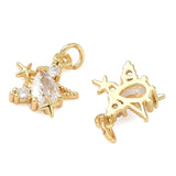 Stjerne/søstjerne Vedhæng – Zirkonia 18K Forgyldt Langtidsholdbar (12mm) - Uniq Perler - 117646