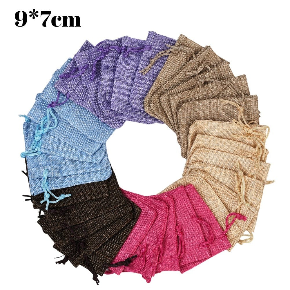 Stofposer med Snøreluk – Farve Mix (9x7cm) 30 stk - Uniq Perler - 