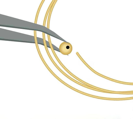 Stopper Perler – Forgyldt(5mm), 12 Stk - Uniq Perler - 115297