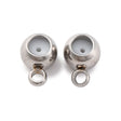 Stopper Perler Med Øje – Stål (5x4x3mm, 4 Stk) - Uniq Perler - 114791