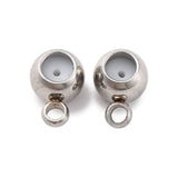 Stopper Perler Med Øje – Stål (5x4x3mm, 4 Stk) - Uniq Perler - 114791