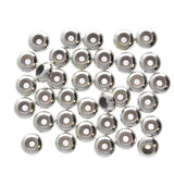 Stopper Perler – Platin Farvet Messing (4x2mm, 6 Stk) - Uniq Perler - 503491