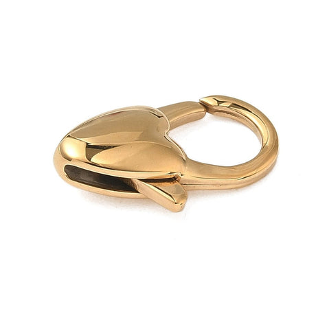 Stor Vandfast Karabin Lås – 18K forgyldt Stål (Str.20x11x5mm) - Uniq Perler - 115540