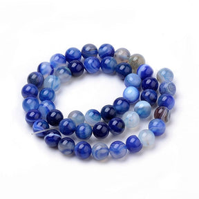 Stripe Agate – Blue (6mm) - Uniq Perler - 113075