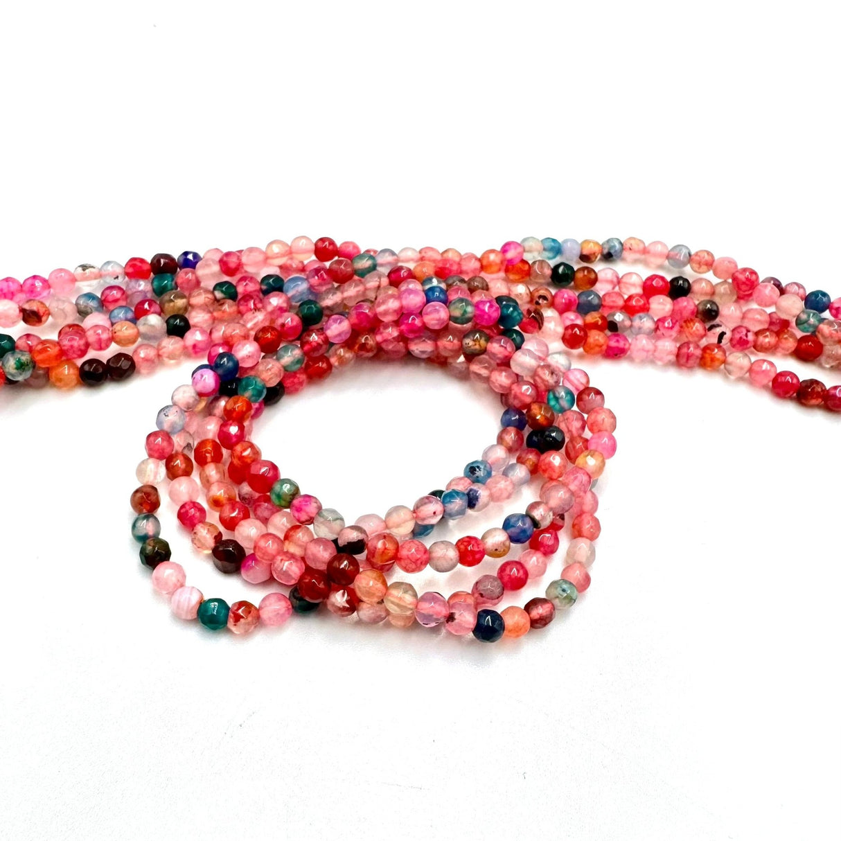 Stribe Agat – Facetteret, Farve Mix (4mm) - Uniq Perler - 0001489613