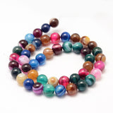 Stribe Agat – Farve Mix, Runde (6mm) - Uniq Perler - 1111490253