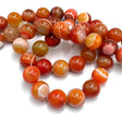 Stripe Agat – Oransje (14mm) - Uniq Perler - 116150