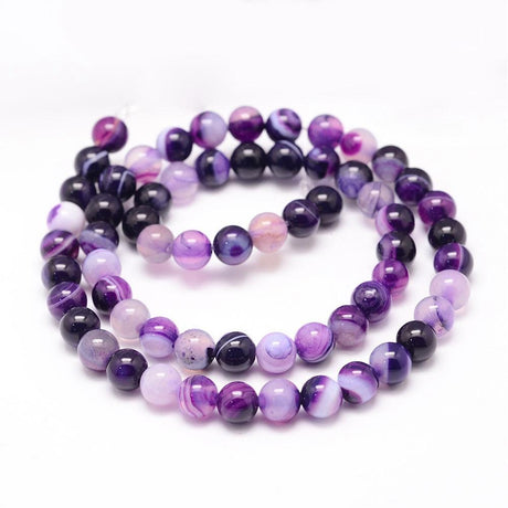 Stribe Agat Perler – Lilla (6mm) - Uniq Perler - 55556