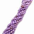 Stribet Jade Perler – Lilla, Runde (8~8,5mm) - Uniq Perler - 123193
