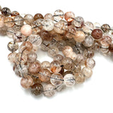 Super Seven Cacoxenit Kvarts – Rund (8 mm, Ca. 45 stk) - Uniq Perler - 551234