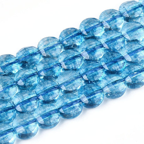 Syntetisk Kyanit – Blå Facetteret Flad Møntform (6x4mm) - Uniq Perler - 6668490012