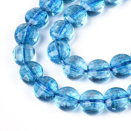 Syntetisk Kyanit – Blå Facetteret Flad Møntform (6x4mm) - Uniq Perler - 6668490012