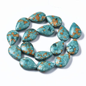 Synthetic Turquoise Drops (25x18mm), 1 Piece - Uniq Perler - 112958
