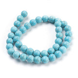 Syntetiske Turkis Perler – Turkis, Rund (10mm) - Uniq Perler - 