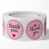 Thank You Klistermærker På Rulle – (25mm) 1 Rulle, 500 stk - Uniq Perler - 126225